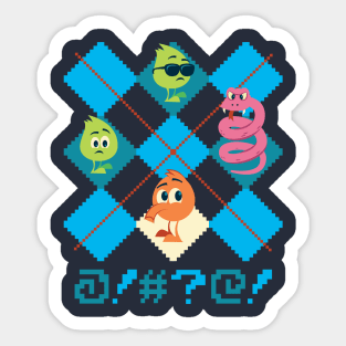 eight bit argyle Sticker